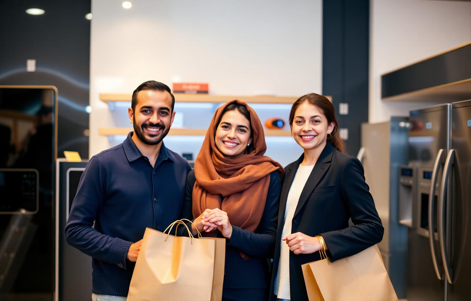 عملاء سعداء بعد الشراء بالتقسيط